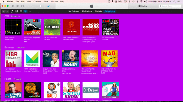 iTunes Front Page