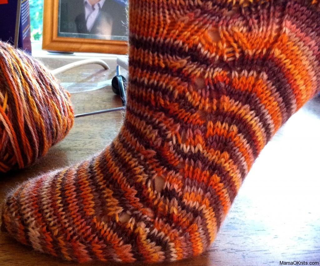 Rosie’s Firestarters • A Grounded Sock | Mama O Knits Too Much